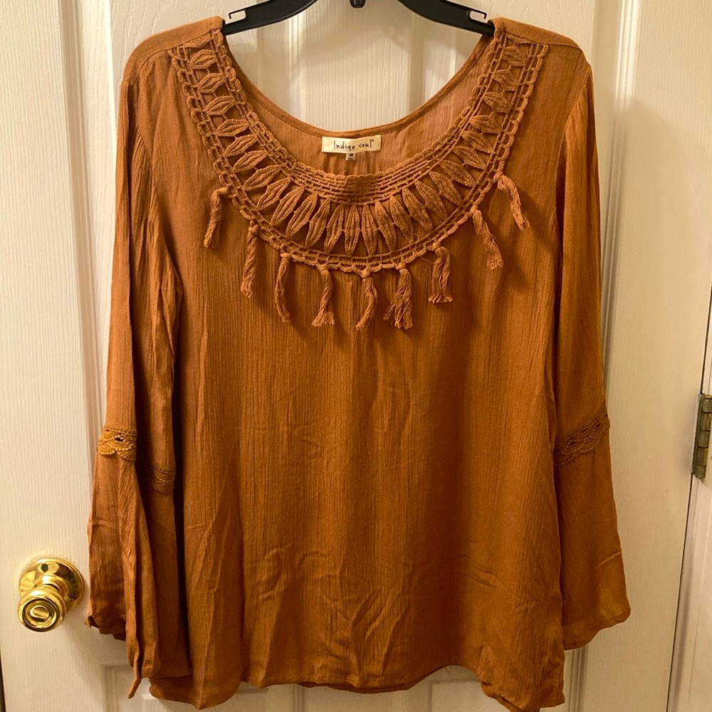 Tan Indigo Soul Long Sleeve Shirt